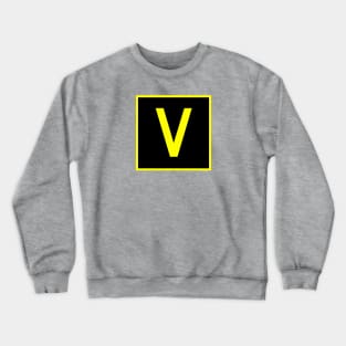 V - Victor - FAA taxiway sign, phonetic alphabet Crewneck Sweatshirt